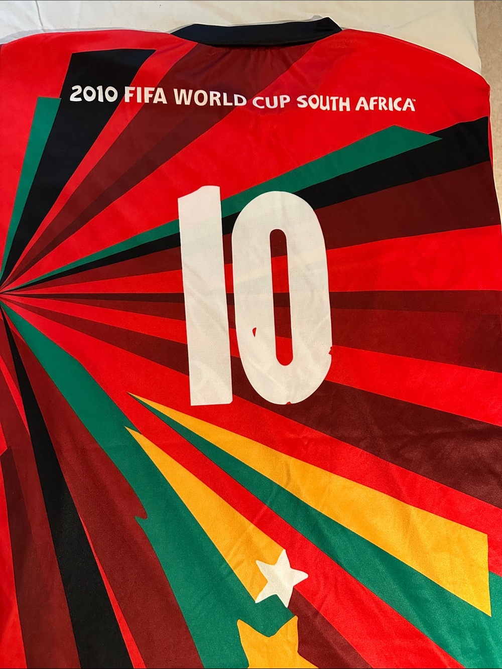 Coca-Cola Red World Cup #10 Soccer Jersey with Multicolor Accents